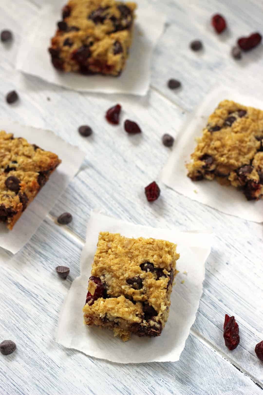Healthy cranberry & chocolate oat bars The Kiwi Country Girl