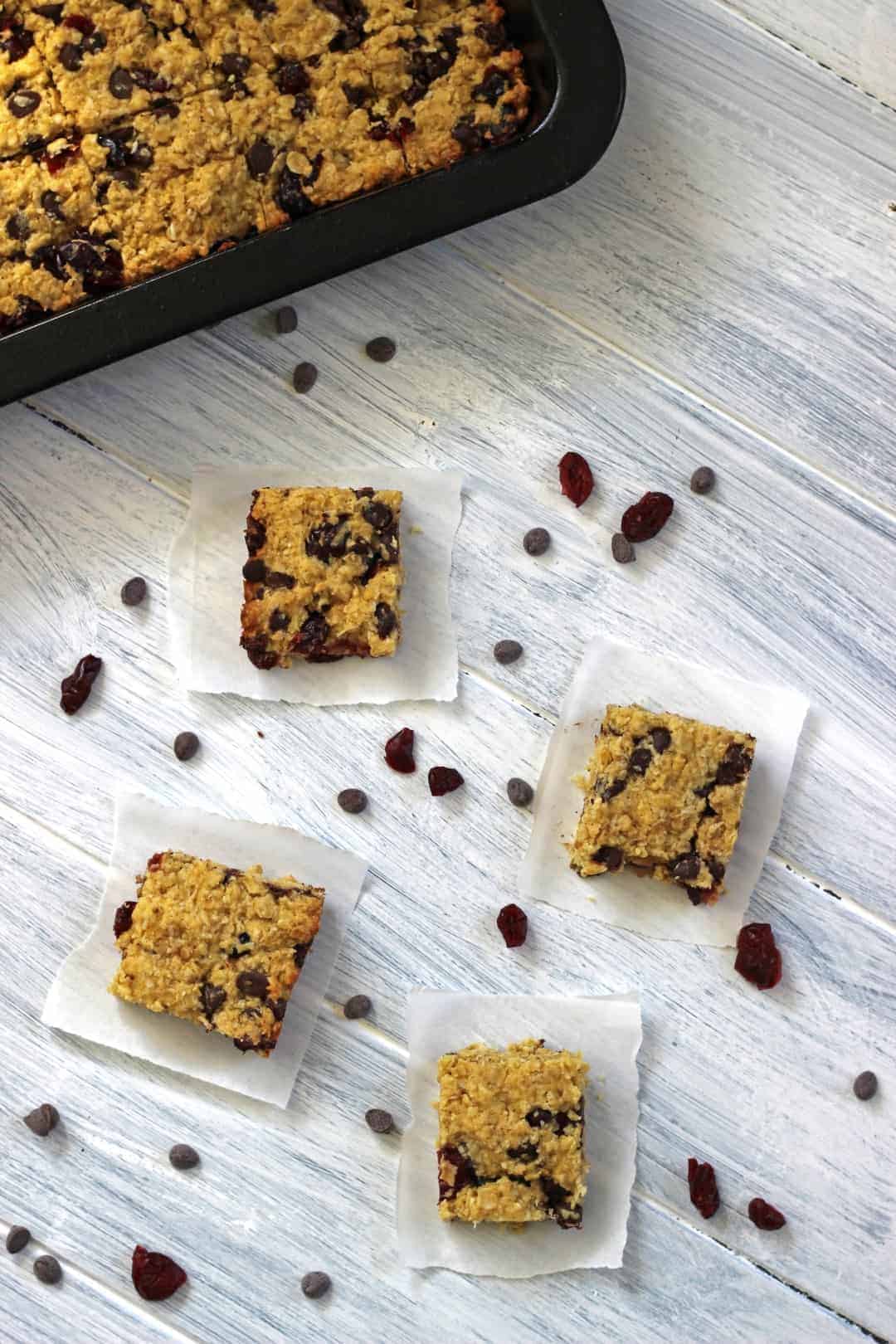 Healthy cranberry & chocolate oat bars The Kiwi Country Girl