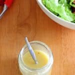 2 minutes and 1 jar is all that stands between you and this awesome honey mustard dressing.