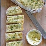 Quick & easy ciabatta garlic bread with homemade garlic butter