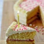 Soft and spongy vanilla birthday cake...perfect for any special occasion!