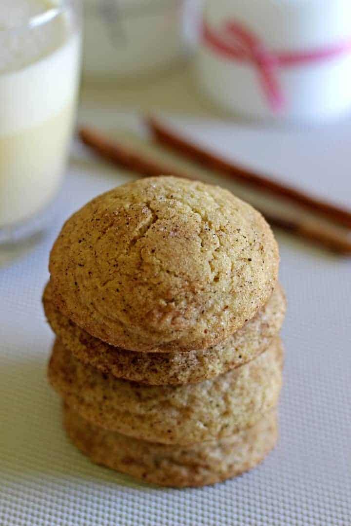 Classic cookies infused with Christmas...Eggnog Snickerdoodles for the win!