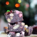 The easiest fudge you will ever make...perfect for Christmas parties and last minute gifts!