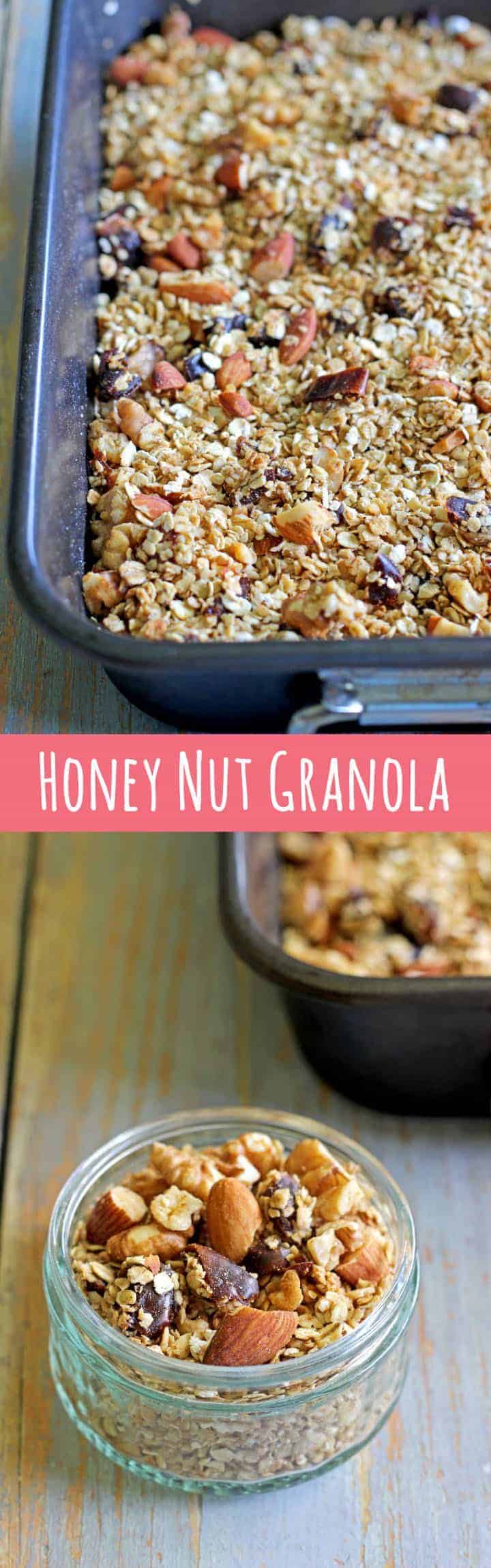 Crunchy, sweet superstar status homemade honey nut granola