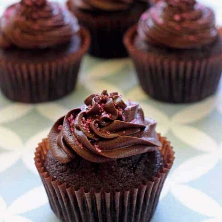 Small batch chocolate cupcakes - for those times you really feel like a chocolate cupcake but don't need 12!