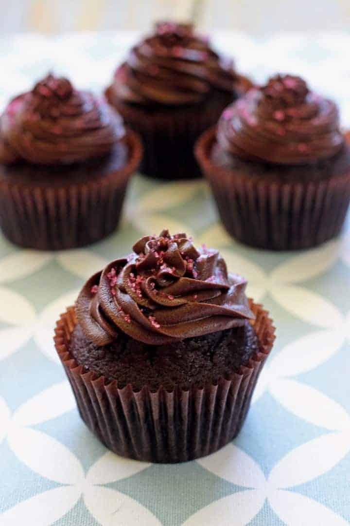 Small batch chocolate cupcakes - for those times you really feel like a chocolate cupcake but don't need 12!