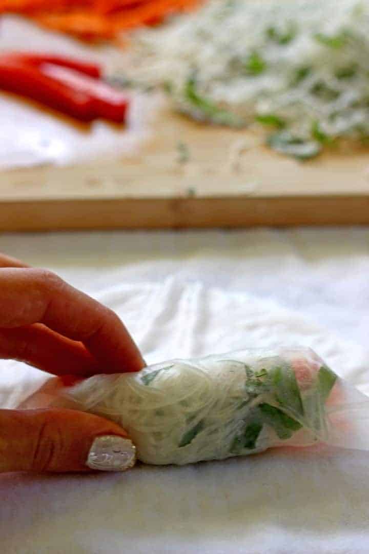 Fast, fresh & full of flavour, these Vietnamese style rice paper rolls are the perfect lunch or healthy dinner option.