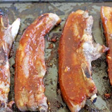Oven baked BBQ pork strips - the perfect addition to any late summer barbeque or quick week night meal.