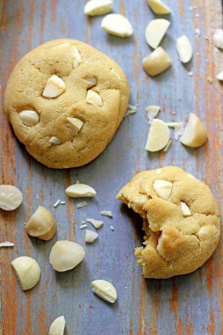 White chocolate & macadamia nut cookies...soft cookie perfection!