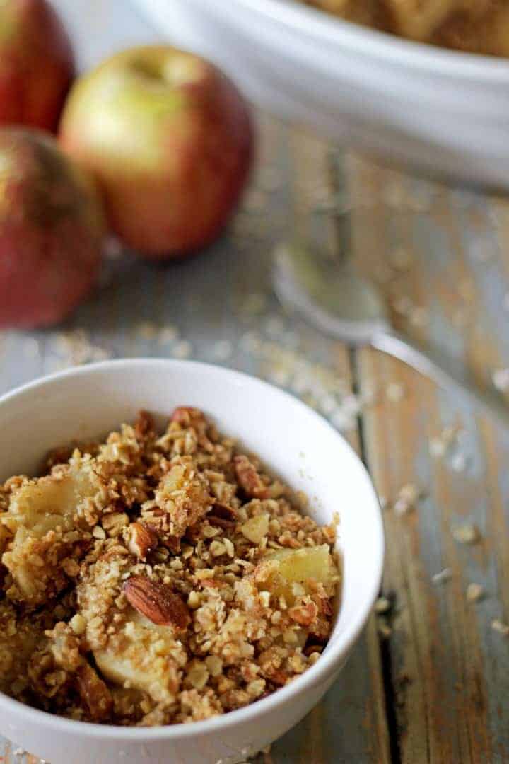 Oaty, nutty apple crumble - the perfect autumn dessert...um, or breakfast!