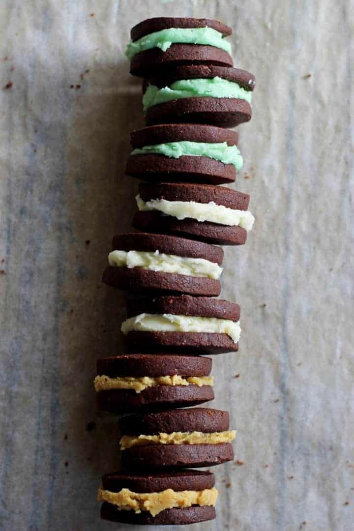 Homemade Oreos in all your favourite flavours - vanilla, mint & peanut butter!