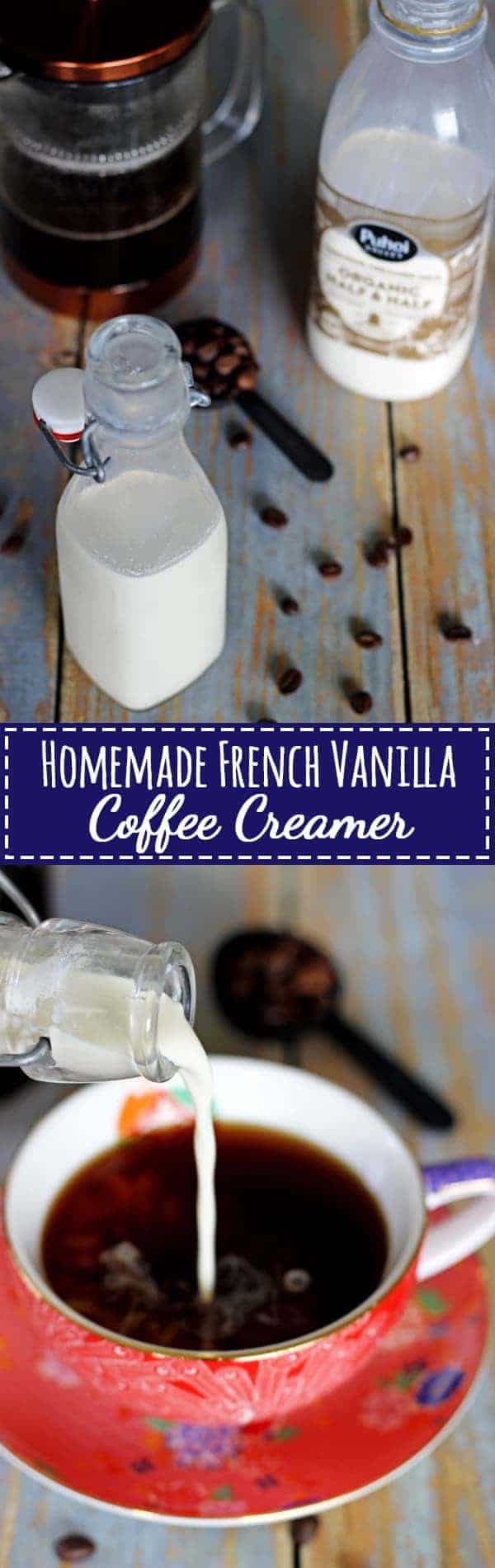 Homemade French Vanilla Coffee Creamer