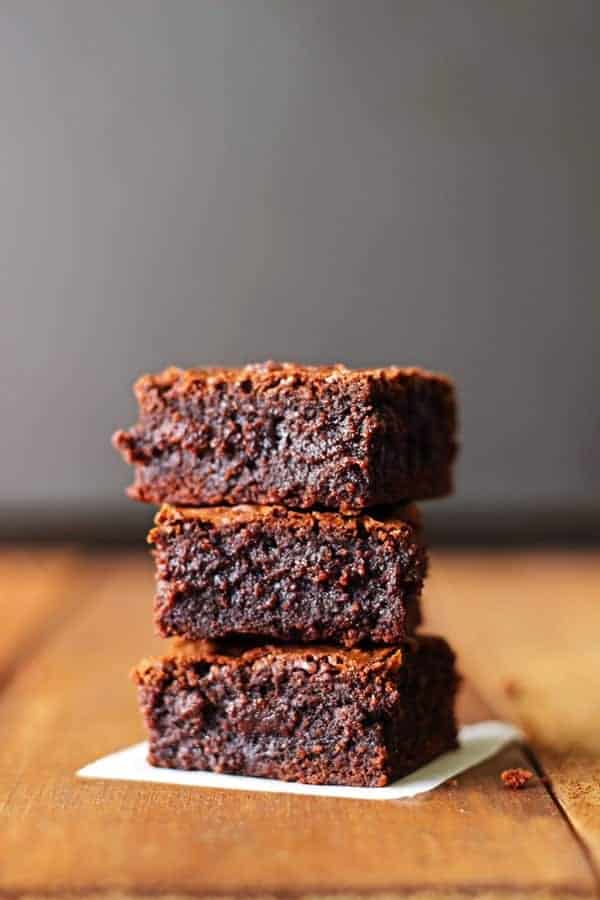 The ultimate classic fudgy brownie recipe - double chocolate, super fudgy, crackly on top and ready in 40 minutes using only 1 pot! | thekiwicountrygirl.com