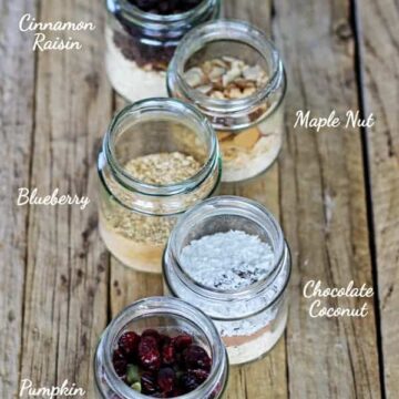 Here is an easy, homemade alternative to processed store bought quick oats - homemade quick oats, with 5 delicious flavour combos! | thekiwicountrygirl.com