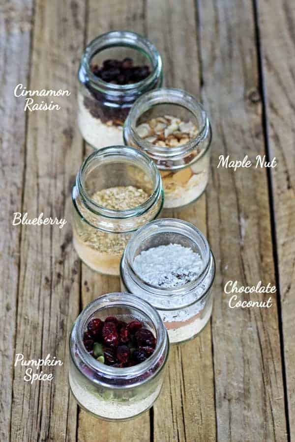 Here is an easy, homemade alternative to processed store bought quick oats - homemade quick oats, with 5 delicious flavour combos! | thekiwicountrygirl.com