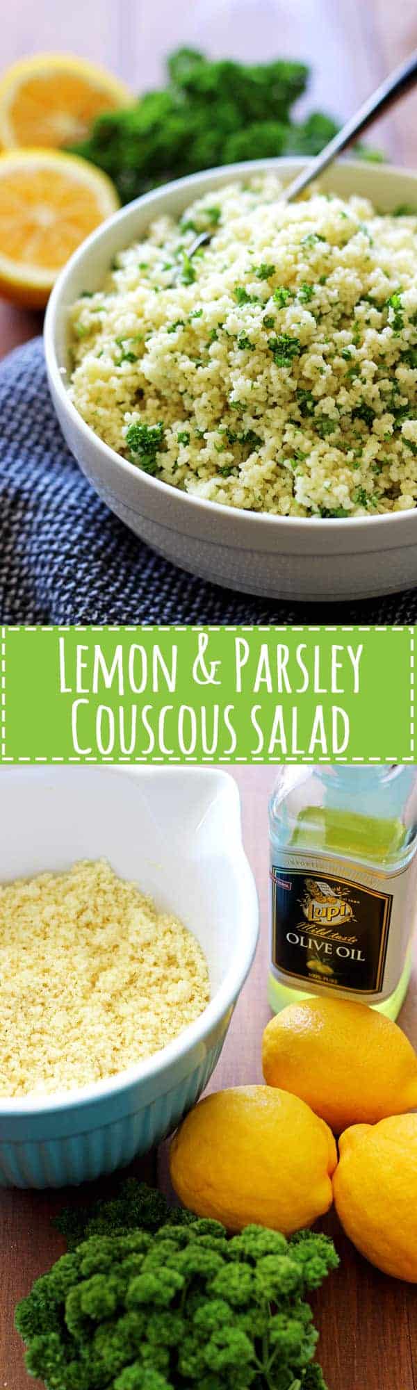 Lemon & parsley couscous salad - the perfect blend of fast and fresh with all the best spring flavours! Perfect for spring picnics! | thekiwicountrygirl.com