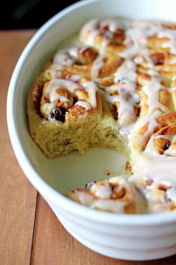 The perfect breakfast for Christmas morning - or any other time of year - soft, fluffy and sticky homemade cinnamon rolls with maple glaze! | thekiwicountrygirl.com