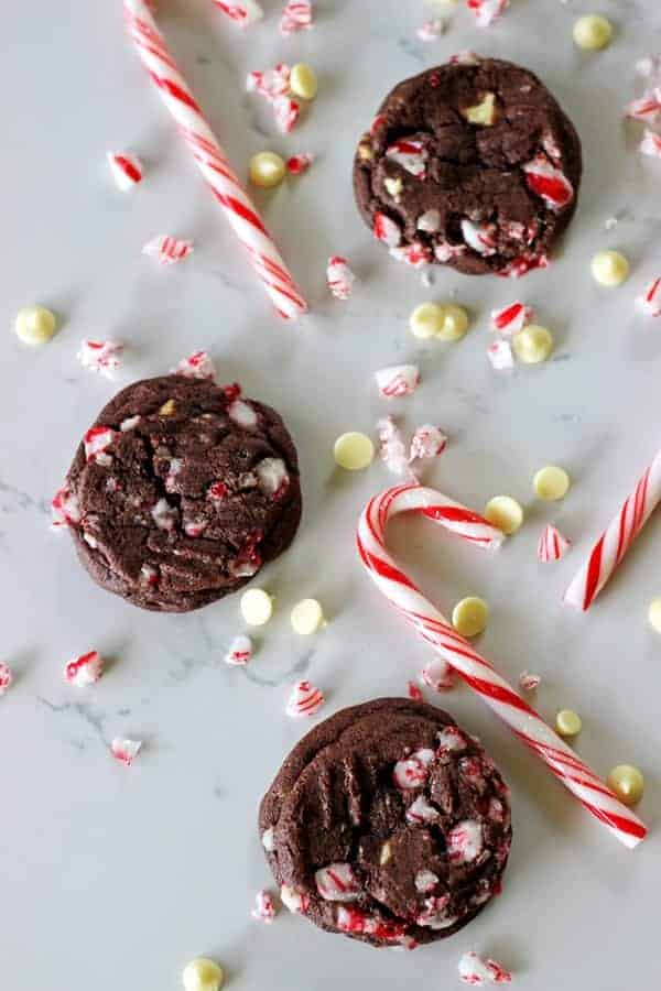 An easy recipe for the night before Christmas - Double Chocolate Peppermint Cookies - the perfect Christmas cookie to leave out for Santa! | thekiwicountrygirl.com