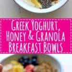 My all time favourite breakfact - Greek yoghurt, honey & granola breakfast bowls with all sorts of extra goodies....it's the only way to start the day! | thekiwicountrygirl.com