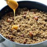 15 Minute Stovetop Granola - simple ingredients put in a frying pan and toasted for 15 minutes...this is the perfect base to make it your own! | thekiwicountrygirl.com