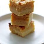 Butterscotch slice - another family favourite! This is a slice with a buttery base and a gooey butterscotch inside - it's slice perfection! | thekiwicountrygirl.com