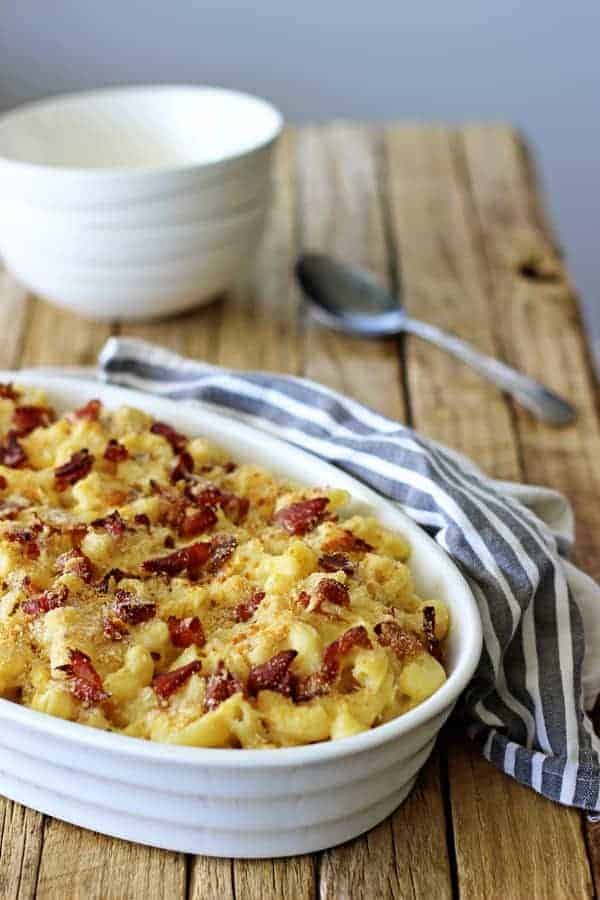 Easy Baked Mac & Cheese - perfect comfort food and even better for making one and putting one in the freezer for busy times! | thekiwicountrygirl.com