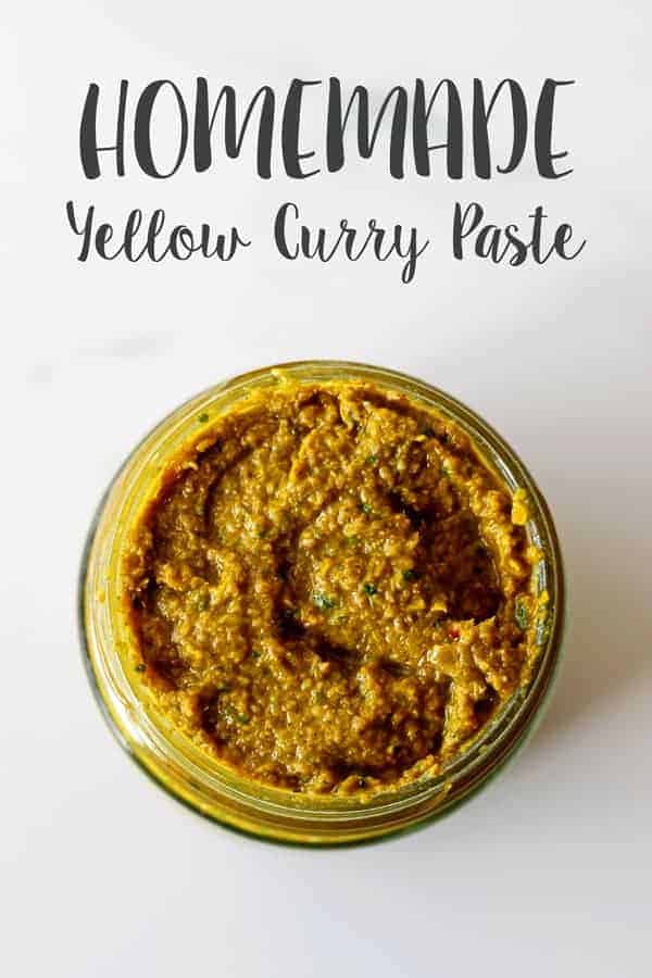 Easy to make, with normal ingredients - Homemade Yellow Curry Paste! Throw all ingredients into a food processor and be an instant curry master! It's ready in 5 minutes and is perfect for curry night! 