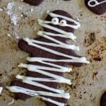 Chocolate Halloween Mummy & Skeleton Cookies - perfect for Halloween parties, trick or treaters and for making with kids! | thekiwicountrygirl.com