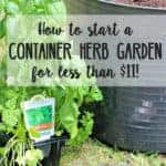 How to start a herb garden for less than $11. Full tutorial on the materials you need, how long it will take and a few handy hints about growing herbs. #garden #herbs #growyourown #homesteading #gardening | thekiwicountrygirl.com