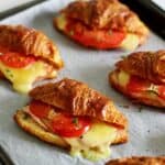 The easiest and tastiest 15 Minute Ham, Cheese & Tomato Croissants - they come together and are ready to eat in only 15 minutes! Perfect for Easter brunch or just any old weekend breakfast! | thekiwicountrygirl.com