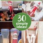 Collage with elf on the shelf ideas for toddlers